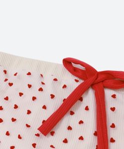 Cute Everyday Outfits, Outfit Inspo Casual - Heart Ribbed Tube Top