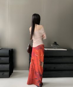 Cute Fashion Drawings, Girl In Dress Drawing - Floral Off Shoulder Top