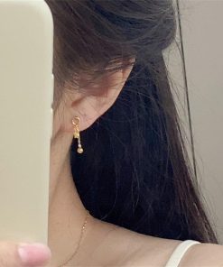 Cute Five-Pointed Star Earrings for Women - Korean & Japanese Style, Face-Enhancing, Versatile Design, 2025 New Model