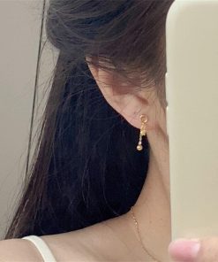 Cute Five-Pointed Star Earrings for Women - Korean & Japanese Style, Face-Enhancing, Versatile Design, 2025 New Model