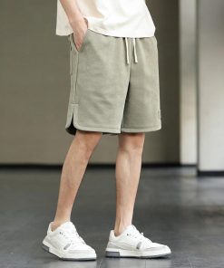 Cute Outfits Downtown Girl, Knitwear Style - Drawstring Waist Oversize Sweatshort