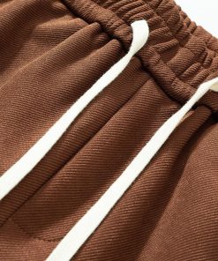 Cute Outfits Downtown Girl, Knitwear Style - Drawstring Waist Oversize Sweatshort