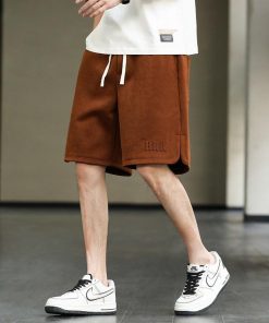 Cute Outfits Downtown Girl, Knitwear Style - Drawstring Waist Oversize Sweatshort