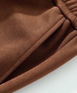 Cute Outfits Downtown Girl, Knitwear Style - Drawstring Waist Oversize Sweatshort