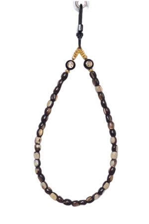 Cute Retro Two-Color Natural Smiley Face Mobile Phone Chain Pendant, Minimalist Anti-Lost Wrist Strap, National Style Accessory