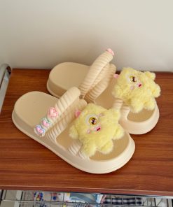 Cute Thick-Soled Slippers for Women - 2025 Summer Non-Slip Beach Sandals, Two-Way Wear, Trendy Casual Footwear