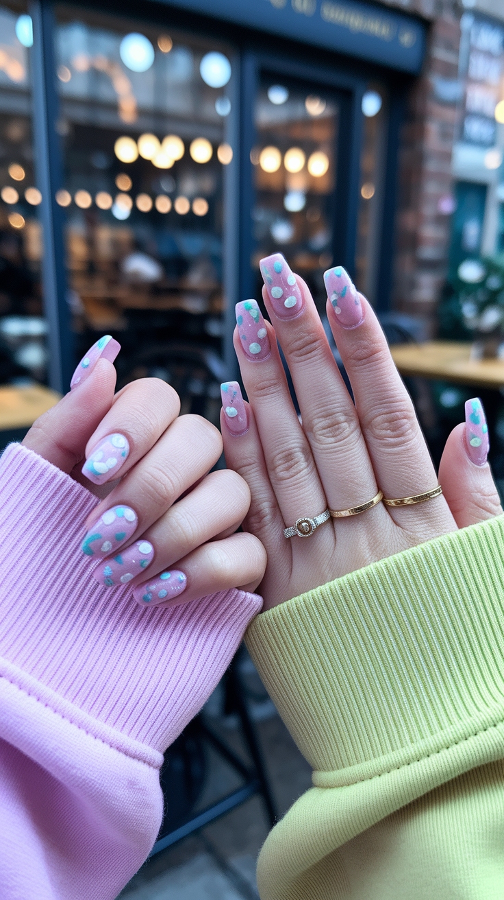 Cute Matching Nails for Best Friends