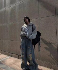 Dalmatian Print Hooded Fleece Jacket for Women, Loose Fit Heavyweight Sweatshirt, Casual Lazy Style, Trendy Celebrity Look