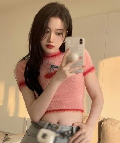 Dark Academia Fancy Dress, Academia Outfit Inspiration - Cherry Crop Sweater