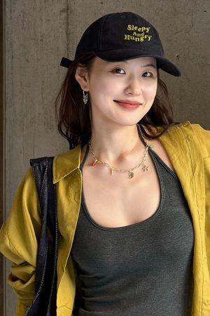 Dark Blue Embroidered Baseball Cap - Korean Style, Minimalist Duckbill Hat for Big Head Circumference, Versatile Student Couple Accessory