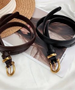 Dark Feminine Aesthetic Casual, Girl Dressing Style - Skinny Belt