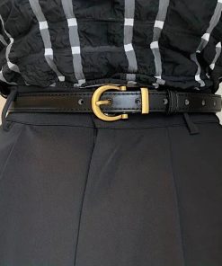 Dark Feminine Aesthetic Casual, Girl Dressing Style - Skinny Belt