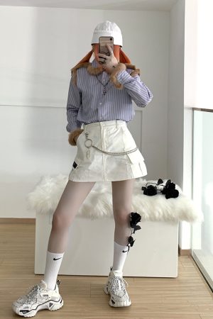 Dark Functional Double-Layer Waist Chain - Edgy 90s-Inspired Matching Accessory for a Unique Look