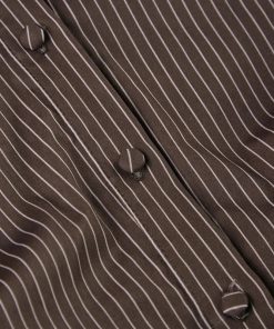 Dark Outfits Girl, Mini Dress With Jeans Outfit - Striped Button Down Shirt