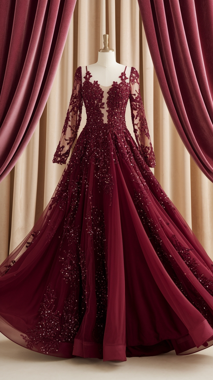 Choosing the Perfect Dark Cherry Red Dress for You outfit idea