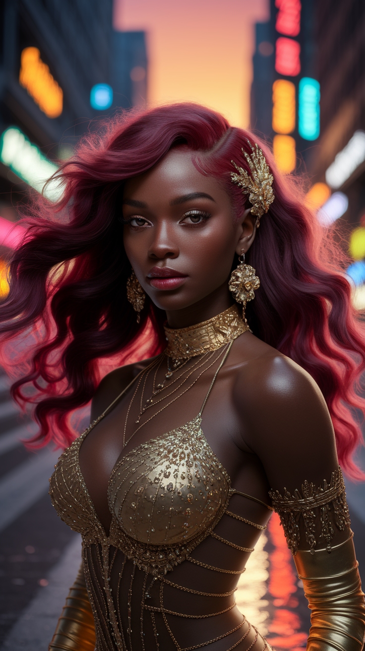 Dark Cherry Red Hair: How to Achieve the Perfect Shade outfit idea