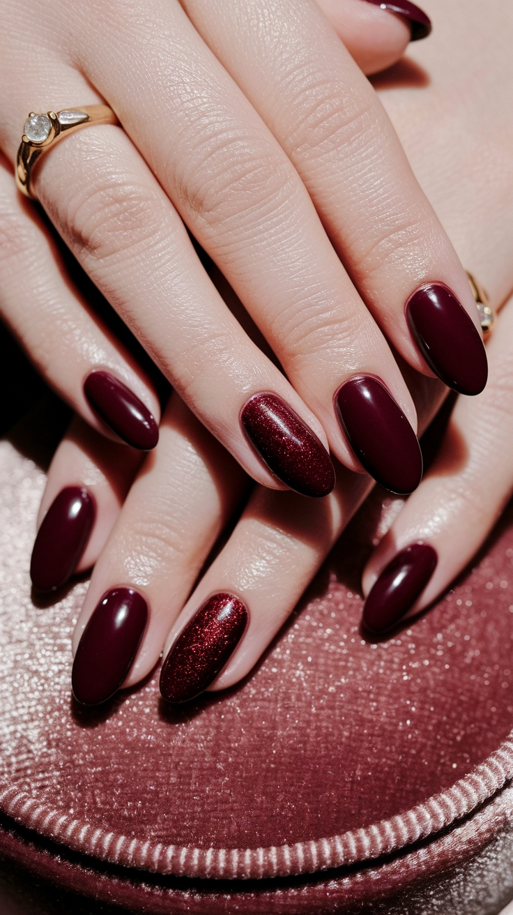 Chic Dark Cherry Red Nails for Every Occasion outfit idea