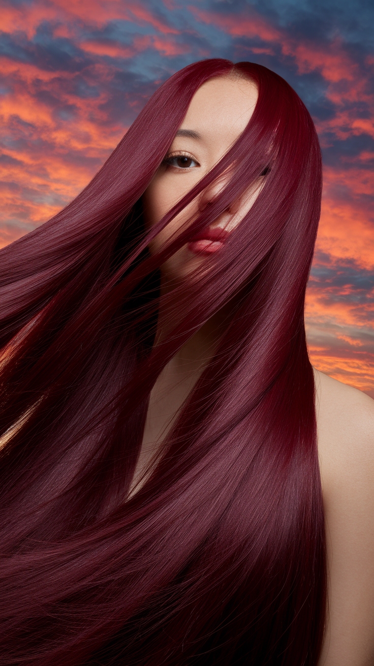 Dark Red Cherry Hair: Perfect Looks for Every Occasion outfit idea