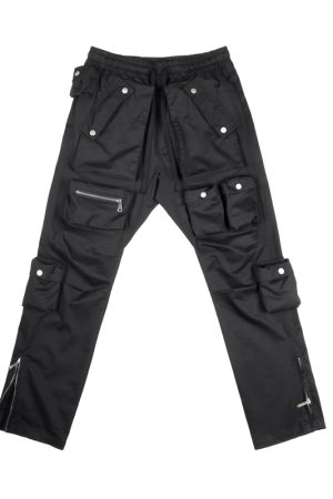 Deconstructed Tactical Multi-Pocket Drawstring Work Pants - Functional Micro-Stretch Loose Fit for Urban Style