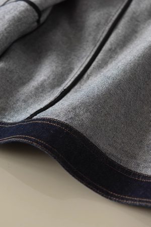Deep Blue Retro Zip-Up Collar Denim Jacket - Eco-Friendly, Loose Fit, Casual Versatile Style for Effortless 90s-Inspired Fashion