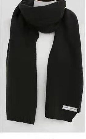 Deep Winter Color Scheme Solid Small Label Scarf - 12 Colors, Korean Style Fashion Accessory