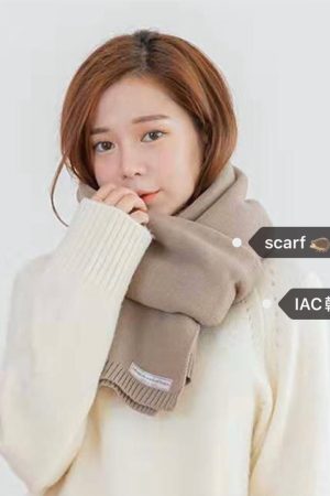 Deep Winter Color Scheme Solid Small Label Scarf - 12 Colors, Korean Style Fashion Accessory