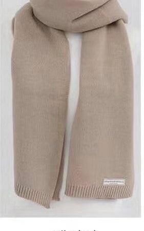 Deep Winter Color Scheme Solid Small Label Scarf - 12 Colors, Korean Style Fashion Accessory