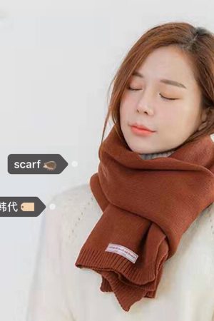 Deep Winter Color Scheme Solid Small Label Scarf - 12 Colors, Korean Style Fashion Accessory