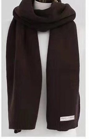 Deep Winter Color Scheme Solid Small Label Scarf - 12 Colors, Korean Style Fashion Accessory