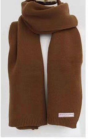 Deep Winter Color Scheme Solid Small Label Scarf - 12 Colors, Korean Style Fashion Accessory