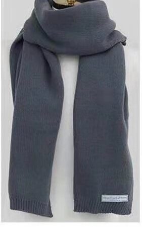 Deep Winter Color Scheme Solid Small Label Scarf - 12 Colors, Korean Style Fashion Accessory