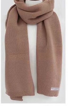 Deep Winter Color Scheme Solid Small Label Scarf - 12 Colors, Korean Style Fashion Accessory