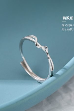 Delicate Adjustable Open Finger Ring, Minimalist Aesthetic Design, Trendy Ins-Style Jewelry for Students