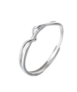 Delicate Adjustable Open Finger Ring, Minimalist Aesthetic Design, Trendy Ins-Style Jewelry for Students