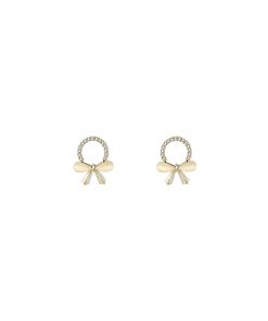 Delicate Spring Cat's Eye Bowknot Stud Earrings for Women, Elegant Korean Style, Simple Versatile Fashion Ear Accessories