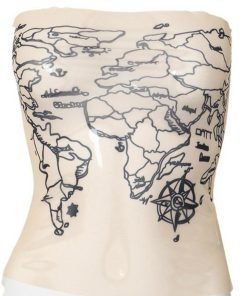 Desert Wasteland Skin Color Mesh Abstract Print Camisole Women's Tank Top - Spicy Girl Style, Trendy Y2K Fashion