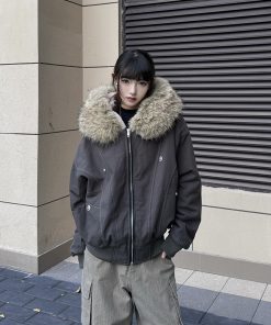 Detachable Fur Collar Winter Coat for Women - Thick Cotton Jacket with Hood, Trendy Mountain Style Outerwear