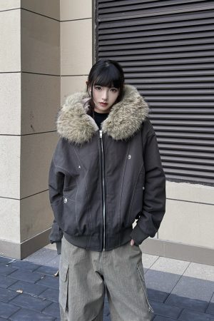 Detachable Fur Collar Winter Coat for Women - Thick Cotton Jacket with Hood, Trendy Mountain Style Outerwear