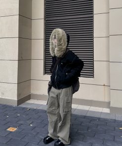 Detachable Fur Collar Winter Coat for Women - Thick Cotton Jacket with Hood, Trendy Mountain Style Outerwear