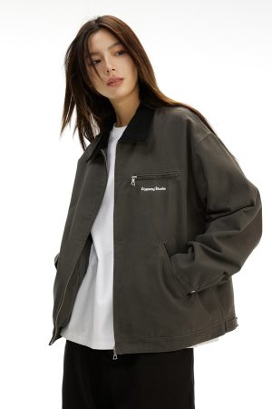 Detroit Cotton Jacket - Casual Thick Outerwear for Spring, Autumn, and Winter - American Style Layering Essential