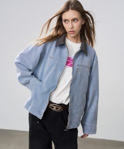 Detroit Work Jacket Coat with Logo Collar - Harsh and Cruel Street Style Fashion Outerwear