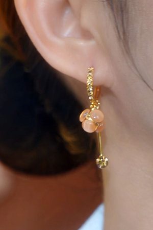 Diamond Ball Long Tassel Earrings - MÃ©lard Color Series, French High-End Style, Super Shiny Light Luxury Jewelry for Women