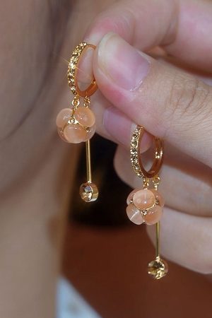 Diamond Ball Long Tassel Earrings - MÃ©lard Color Series, French High-End Style, Super Shiny Light Luxury Jewelry for Women