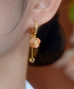 Diamond Ball Long Tassel Earrings - Mélard Color Series, French High-End Style, Super Shiny Light Luxury Jewelry for Women