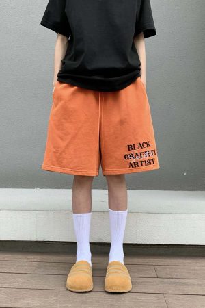 Distressed Vintage Wash Oversized Casual Shorts for Men and Women - High Street American Style