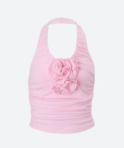 Diy Vetement, Maxi Skirt Whimsigoth - Soft Girl Floral Halter Top