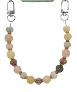 Double Buckle Mobile Phone Chain - Retro Ethnic Style Colorful Bodhi Root Lotus Pendant for Men and Women