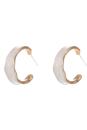 Double C Round Face Slimming Earrings - 2025 Trendy Light Luxury High-End Studs for Chic Style