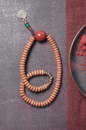 Double Circle Sandalwood Bead Bracelet for Women and Men - Retro Ethnic Style Artistic Hand Accessory