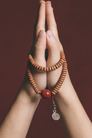 Double Circle Sandalwood Bead Bracelet for Women and Men - Retro Ethnic Style Artistic Hand Accessory